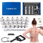 DEFUNX Cupping Therapy Set,24 Cups Chinese Cupping Set with Pump, Hijama Massage Kit for Body Massage, Pain Relief