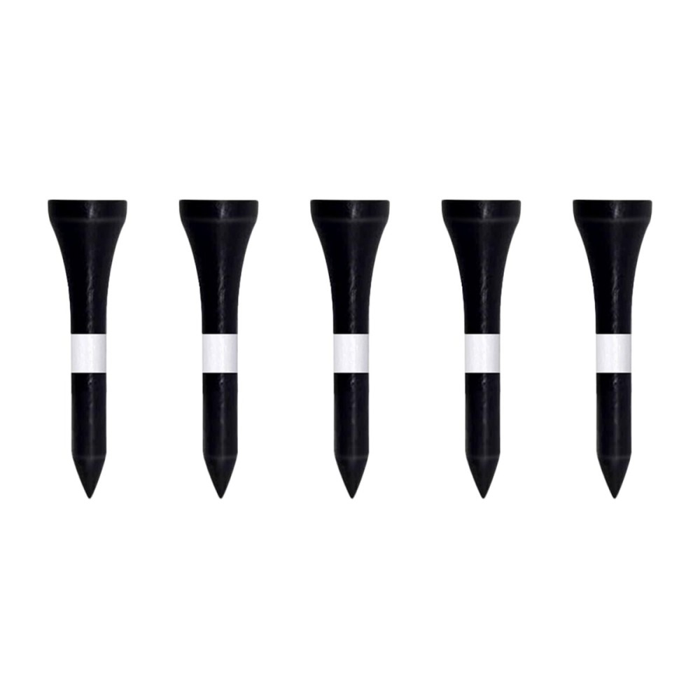 Zivisk Wooden Golf Tees 1-1/2 100 Count 38mm Black