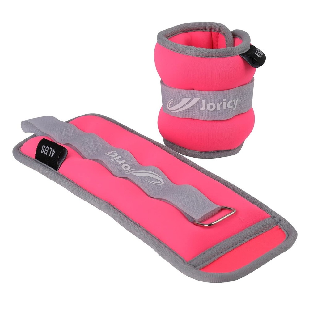 Ankle Weights, Wrist Leg Arm Weights for Women Men with Adjustable Straps, A Pair of 8LBS(4LB Each Weight) Strength Training Weighted for Jogging, Running, Walking, Fitness, Gym Workout, Red