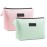 Small Makeup Bag for Purse 2 Pcs Travel Makeup Bag with Zipper Pu Leather Makeup Pouch Cosmetic Bags for Women Make Up Bag for Travelling (Green+Pink)