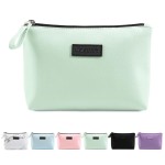 Makeup Bag for Purse Small Makeup Bag with Zipper Pu Leather Makeup Pouch Cosmetic Bags for Women Travel Make up Bag (Green)