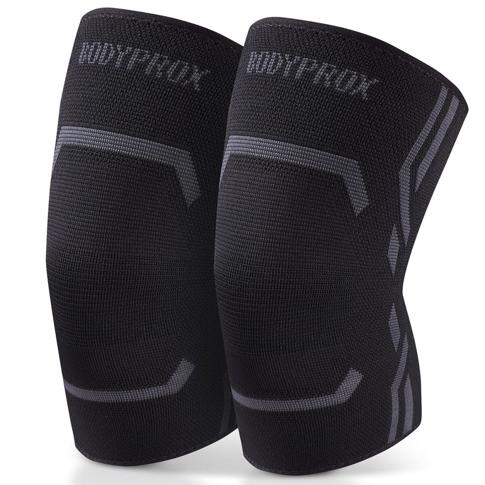 Bodyprox Knee Compression Sleeve for Men and Women (2 Pack), Knee Support Brace for Running and Work out (X-Large)