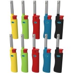MK Lighter 10PCS Refillable Candle Lighters - Strong Wind-Resistant Flame for BBQ, Camping, Outdoor Use (3BL)