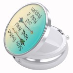 Nipichsha Pill Box, Small Pill Case for Purse & Pocket, Cute Travel Medicine Organizer, Portable Medicine Container Holder to Hold Vitamins, Medication, Fish Oil & Supplement, Quote