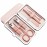 QURIPE 7pcs Manicure Set, Nail Clippers Kit, Stainless Steel Manicure Kit, Nail Clipping Tools Portable Travel Grooming Kit, The Best Gift with Luxurious Case(Rose Gold)