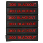 Aolamegs 300 Blackout Magazine Marking Band 6 Pack (Black-Red)