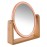 YEAKE Double Sided 10X Magnifying Makeup Mirror with Bamboo Stand,Small Desk Table Mirror with 360 Rotation,Standing Portable Cosmetic Mirror,Good for Tabletop,Traveling(Rose Gold,Oval)