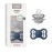 BIBS Supreme Baby Pacifier 2-Pack | Made in Denmark | BPA Free Dummy Soother, Symmetrical Nipple. Silicone, Size 2 (6-18 Months), Cloud/Steel Blue