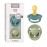 BIBS De Lux Baby Pacifier 2-Pack | Made in Denmark | BPA Free Dummy Soother, Round Nipple. Natural Rubber Latex, Size 2 (6-18 Months), Island Sea/Sage