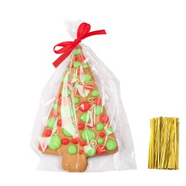 Yotelab Cellophane Treat Bags, 6x9 Inches Clear Cellophane Bags With Twist Ties