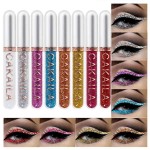evpct 8 Colors Liquid Glitter Eyeliner Liquid Sets Glitter Eye Liners for Women White Silver Rose Gold Pink Sparkly Shimmer Eyeliner Set