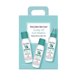 Fairy Tales Curly Q Hydrating Kids Shampoo, Conditioner, and Styling Spray Gel -Travel Kit- Paraben, Sulfate, Gluten, and Nut Free - For All Curl Types Including Multi Cultural Hair - 3.3oz (3 Pack)