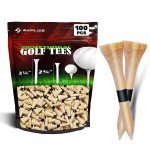SAPLIZE Golf Tees Bamboo Tees, Pack of 100 (1-1/2)- Biodegradable, Stable Golf Tees
