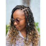 Goddess Box Braids Crochet Hair 10 Inch 8 Packs Pre-looped Bohemian Crochet Boho Box Braids With Curly Ends 3X Crochet Braids Hair for Women Synthetic Braiding Hair (10 inch, T27)