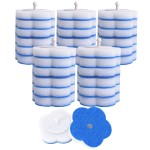 Topo Bear Toilet Bowl Wand Refills 32 Pcs Disposable Toilet Brush Cleaning Sponges Heads Not Compatible with Other Wand