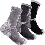 FEIDEER Hiking Walking Socks For Men, 3-pack Outdoor Recreation Socks Moisture Wicking Quarter Crew Socks (19103-XXL)