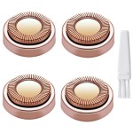 Facial Hair Remover Replacement Heads for Generation 1 Finishing Touch Flawless Facial Hair Removal Tool for Women,18K Gold-Plated Rose Gold 4 Count,First Generation by BECHY.