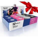 WARM BODY COLD MIND 1.85 Weightlifting Thumb Tape - Hook Grip Tape for Powerlifting, Cross Training, Gym Tape, Workout, Weight Lifting Tape, Athletic Finger Wrap (Mix 12 Rolls)