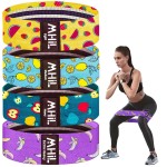 Fabric Resistance Bands for Working Out - 4 Durable Exercise Bands for Women & Men, Non-Slip & Non-Pinching Workout Bands - Multiple Resistance Levels Booty Bands for Legs Butt Glutes Hips Abs & More