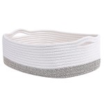 CIKI HOME Cotton Rope Storage Baskets Woven Basket Cute Baby Nursery Organizers Small Dog Toy Basket Gift Baskets Empty