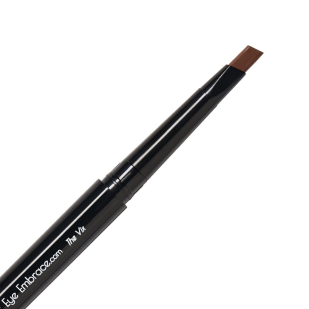 Eye Embrace The Vix: Auburn Eyebrow Pencil - Waterproof, Double-Ended Automatic Angled Tip & Spoolie Brush, Cruelty-Free