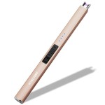 ARECTECH Electric Candle Lighter with Type-C Cable Birthday Gift for Man Women Wife Rechargeable Plasma Arc Lighters for Candle Camping Kitchen Stove Gold