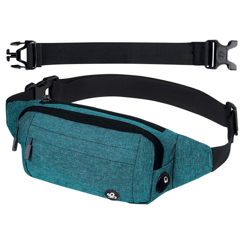 WATERFLY Fanny Pack Waist Bag: Small Hip Pouch Bum Bag Fannie Pack Phanny Fannypack Waistpack Bumbag Beltbag Sport Slim Fashionable for Jogging Hiking Hiker Woman Man