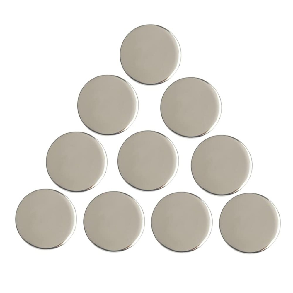 PINMEI Lot of 10 Golf Ball Markers Assorted Patterns - Soft Enamel Technique (Silver)