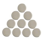 PINMEI Lot of 10 Golf Ball Markers Assorted Patterns - Soft Enamel Technique (Silver)