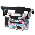 Momcozy Universal Stroller Organizer, 2 Insulated Cup Holders, Removable Zip Pocket, Adjustable Straps, Large Capacity Baby Essentials Compact Design, Fits Any Stroller (Multicolor)