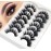 Losha False Lashes Super Fluffy Faux Mink Eyelashes Dramatic Long and Full Fake Eyelashes 7 Pairs Pack Volume Lashes