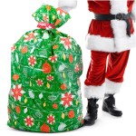 Large Christmas Gift Bag for Presents, Gifts - 1pc Heavy Duty Big Gift Sack with Tag & Tie - 56 x 36 - Extra Large Christmas Gift Bags Jumbo for Presents - XL Big Extra Large Gift Bag & Santa Bag