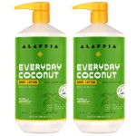 Alaffia Everyday Coconut Hydrating Body Lotion, Normal to Dry Skin, Moisturizing Oil is Support for Soft & Supple Skin, Purely Coconut, 2 Pack - 32 Fl Oz Ea