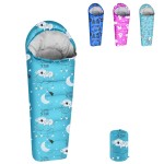 KidzAdventure Mummy Style 32 - 59F Kids Sleeping Bag with Pillow Sleeve, 4 Season, Lightweight and Backpacking Style, Ideal for Camping, Sleepover, Boys, Girls, Youth and Toddlers - Little Star Youth