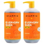 Alaffia Everyday Shea Body Wash, Naturally Helps Moisturize and Cleanse Without Stripping Natural Oils with Fair Trade Shea Butter, Neem, and Coconut Oil, Unscented, 2 Pack - 32 Fl Oz Ea