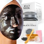 Jelly Mask Jar Black Gold Salicylic AC BHA Peel-Off Face Care Rubber Mask | 23 fl oz Skin Care Moisturizing Gel Mask Jar Spa Set