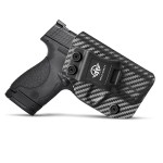 M&P Shield 9mm Holster, Carbon Fiber Kydex Holster IWB for Smith & Wesson M&P Shield 9mm .40 3.1 Barrel S&W Pistol Case - Inside Waistband Holster M&P Shield 9mm 40 Accessories - Right