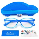 SEEAFUN Blue Light Glasses for Kids Girls Boys with Cute Car Case, UV400 Protection, Anti Blue Ray Age3-12