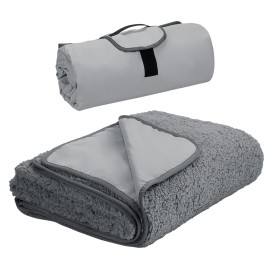 Tirrinia Large Waterproof Outdoor Blanket, Soft Warm Windproof Stadium Blanket with Sherpa Fleece and Foldable for Outdoor Sport, Baseball, Football, Beach, Concerts, Car,59 x 79