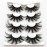Losha 25mm Lashes Big Fluffy False Eyelashes 3D Dramatic Long Volume Faux Mink Lashes Pack 4 Pairs