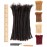 DAIXI 0.6cm and 0.4 0.8cm Options Thickness 6-18 Inch 20 Strands 100% Real Human Hair Dreadlock Extensions for Man/Women Handmade Permanent loc Extensions Bundles Can Be Dyed Bleached Curled Twisted