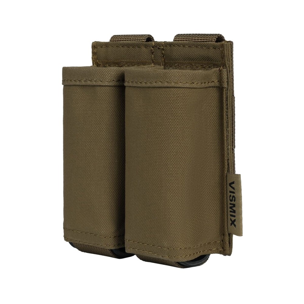 VISMIX Pistol Magazine Pouch, Double 9mm Mag Pouch with Quick Release Kydex Insert and MOLLE Compatible