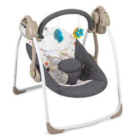 DUOMILEE Baby Electric Swing,Soothing Portable Swing with Intelligent Music Vibration Box,Comfort Swing for Infant Load Resistance: 6-25 lb, Applicable Object: 0-9 Months for Infants.