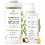 Tree to Tub Cocoa Butter Lotion for Sensitive Skin - Moisturizing Shea Butter Lotion for Extremely Dry Skin for Women & Men - Lemongrass & Coconut Body Cream w/Organic Aloe Vera, Colloidal Oatmeal