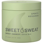 Sports Research Sweet Sweat \'Workout Enhancer\' Gel XL Jar - Maximize Your Exercise & Sweat Faster - 13.5oz (Citrus Mint)