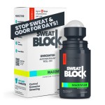 SweatBlock Maximum Strength Roll-On Antiperspirant for Men and Women 1.2 FL OZ Hyperhidrosis and Odor Control Formula Blocks Excessive Sweat for Days Per Application Dermatologist Recommended Solution