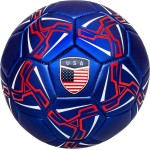 Western Star Soccer Ball USA - Official Match Grade Soccer Balls - Youth & Adult - Attractive and Durable Design (Navy Blue, 4, Without Pump)