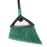 Eyliden Broom, Angle Broom with 57 Long Handle | Fit Heavy-Duty Cleaning, Also Works Well Fine Dust | Commercial Outdoor Indoor Sweeper for Courtyard Sidewalk Deck Kitchen Lobby Garage, Green