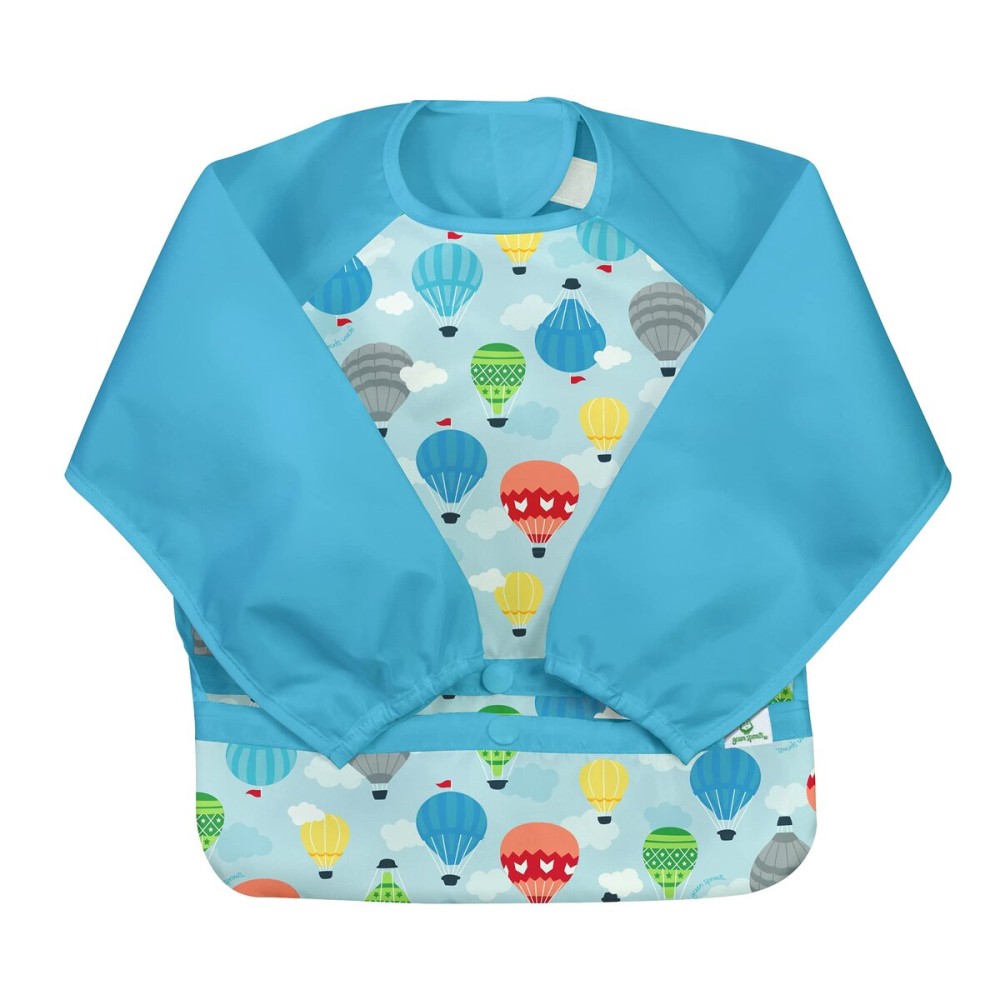 green sprouts Easy-wear Long Sleeve Bib | Waterproof Protection | Flipped Pocket, Soft Material, Easy Clean Smock