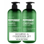 Peppermint Oil Shampoo and Conditioner Set for Hair Growth and Thickening - For Thinning Hair and Hair Loss Treatments for Women & Men, Sulfate Free, 20.2 FL Oz Each
